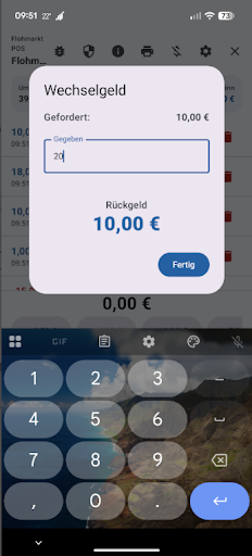 Trödelkasse Wechselgeld